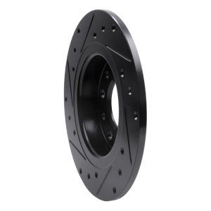 Dodge Dart Brake Rotor (1) - Rear Right - R1 Concepts - Drilled & Slotted - Black - `13-`16